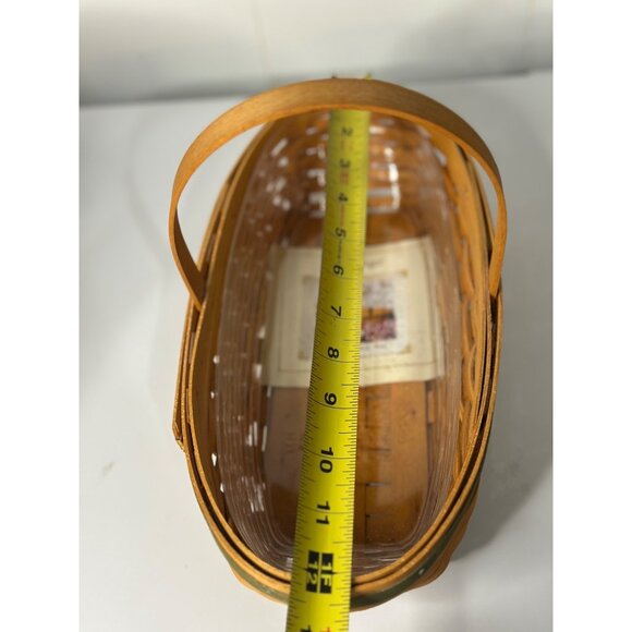 Longaberger 2001 Peony May Series Basket #12 Green Accent - Liner Protector - Picture 7 of 9